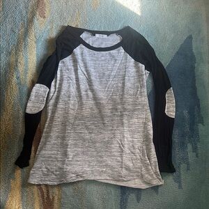 Cherish Black and Gray Long Sleeve Tee